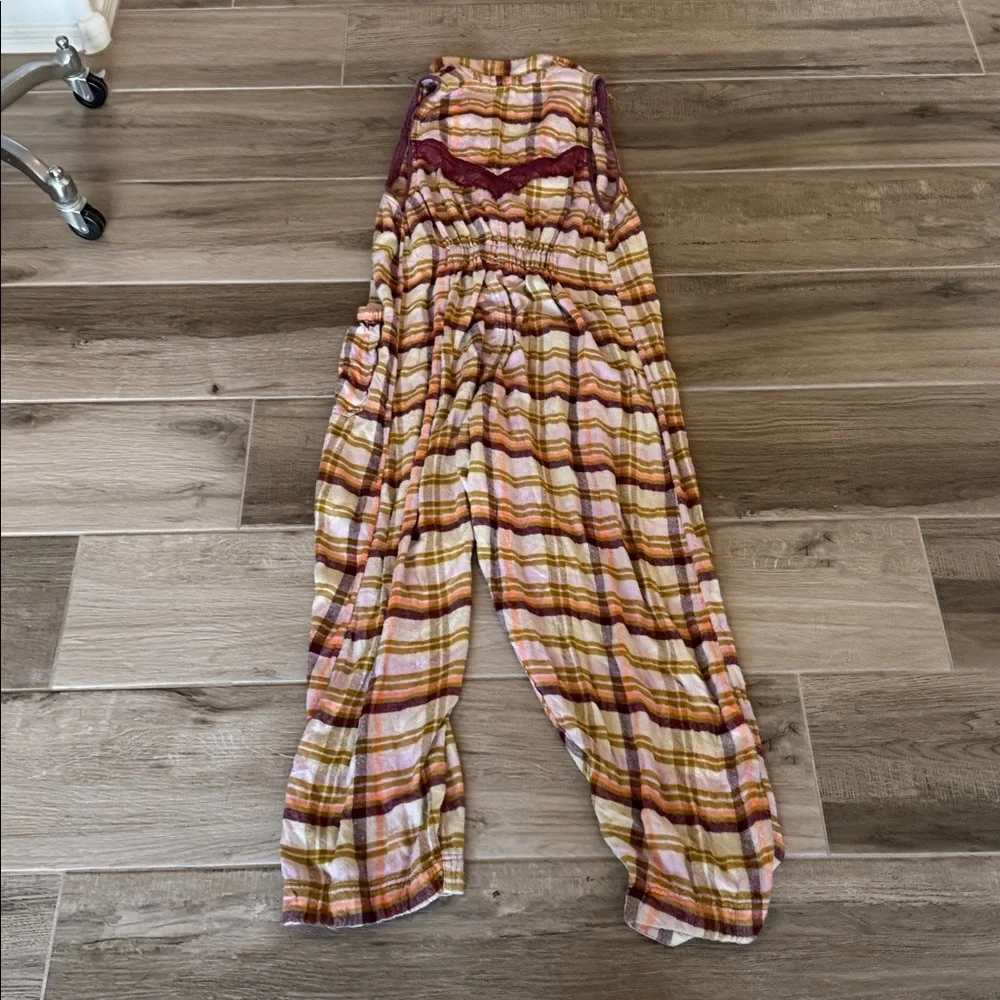 Free People S Wrapped In Flannel plaid jumpsuit